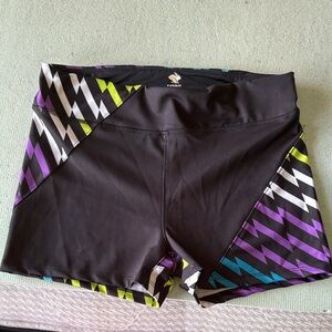 Black and Multicolor Women's Shorts